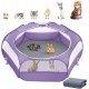 Pawaboo Small Animals Outdoor Enclosure, Waterproof Foldable Rabbit Outdoor Enclosure for Rabbits, Chickens, Kittens, Puppies, Rabbits, Hamsters, Visual Playpen with Mesh Zip and Nylon Base - Green Pawaboo Small Animals Outdoor Enclosure, Waterproof Foldable Rabbit Outdoor Enclosure for Rabbits, Chickens, Kittens, Puppies, Rabbits, Hamsters, Visual Playpen with Mesh Zip and Nylon Base - Green