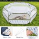 Pawaboo Small Animals Outdoor Enclosure, Waterproof Foldable Rabbit Outdoor Enclosure for Rabbits, Chickens, Kittens, Puppies, Rabbits, Hamsters, Visual Playpen with Mesh Zip and Nylon Base - Green Pawaboo Small Animals Outdoor Enclosure, Waterproof Foldable Rabbit Outdoor Enclosure for Rabbits, Chickens, Kittens, Puppies, Rabbits, Hamsters, Visual Playpen with Mesh Zip and Nylon Base - Green