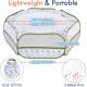 Pawaboo Small Animals Outdoor Enclosure, Waterproof Foldable Rabbit Outdoor Enclosure for Rabbits, Chickens, Kittens, Puppies, Rabbits, Hamsters, Visual Playpen with Mesh Zip and Nylon Base - Green Pawaboo Small Animals Outdoor Enclosure, Waterproof Foldable Rabbit Outdoor Enclosure for Rabbits, Chickens, Kittens, Puppies, Rabbits, Hamsters, Visual Playpen with Mesh Zip and Nylon Base - Green