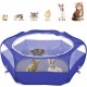 Pawaboo Small Animals Outdoor Enclosure, Waterproof Foldable Rabbit Outdoor Enclosure for Rabbits, Chickens, Kittens, Puppies, Rabbits, Hamsters, Visual Playpen with Mesh Zip and Nylon Base - Green Pawaboo Small Animals Outdoor Enclosure, Waterproof Foldable Rabbit Outdoor Enclosure for Rabbits, Chickens, Kittens, Puppies, Rabbits, Hamsters, Visual Playpen with Mesh Zip and Nylon Base - Green
