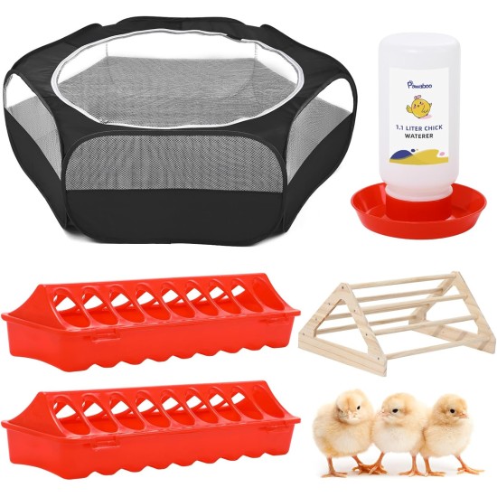 Pawaboo Small Animals Outdoor Enclosure, Waterproof Foldable Rabbit Outdoor Enclosure for Rabbits, Chickens, Kittens, Puppies, Rabbits, Hamsters, Visual Playpen with Mesh Zip and Nylon Base - Green Pawaboo Small Animals Outdoor Enclosure, Waterproof Foldable Rabbit Outdoor Enclosure for Rabbits, Chickens, Kittens, Puppies, Rabbits, Hamsters, Visual Playpen with Mesh Zip and Nylon Base - Green