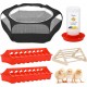 Pawaboo Small Animals Outdoor Enclosure, Waterproof Foldable Rabbit Outdoor Enclosure for Rabbits, Chickens, Kittens, Puppies, Rabbits, Hamsters, Visual Playpen with Mesh Zip and Nylon Base - Green Pawaboo Small Animals Outdoor Enclosure, Waterproof Foldable Rabbit Outdoor Enclosure for Rabbits, Chickens, Kittens, Puppies, Rabbits, Hamsters, Visual Playpen with Mesh Zip and Nylon Base - Green