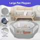Pawaboo Small Animals Outdoor Enclosure, Waterproof Foldable Rabbit Outdoor Enclosure for Rabbits, Chickens, Kittens, Puppies, Rabbits, Hamsters, Visual Playpen with Mesh Zip and Nylon Base - Green Pawaboo Small Animals Outdoor Enclosure, Waterproof Foldable Rabbit Outdoor Enclosure for Rabbits, Chickens, Kittens, Puppies, Rabbits, Hamsters, Visual Playpen with Mesh Zip and Nylon Base - Green