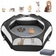 Pawaboo Small Animals Outdoor Enclosure, Waterproof Foldable Rabbit Outdoor Enclosure for Rabbits, Chickens, Kittens, Puppies, Rabbits, Hamsters, Visual Playpen with Mesh Zip and Nylon Base - Green Pawaboo Small Animals Outdoor Enclosure, Waterproof Foldable Rabbit Outdoor Enclosure for Rabbits, Chickens, Kittens, Puppies, Rabbits, Hamsters, Visual Playpen with Mesh Zip and Nylon Base - Green
