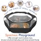 Pawaboo Small Animals Outdoor Enclosure, Waterproof Foldable Rabbit Outdoor Enclosure for Rabbits, Chickens, Kittens, Puppies, Rabbits, Hamsters, Visual Playpen with Mesh Zip and Nylon Base - Green Pawaboo Small Animals Outdoor Enclosure, Waterproof Foldable Rabbit Outdoor Enclosure for Rabbits, Chickens, Kittens, Puppies, Rabbits, Hamsters, Visual Playpen with Mesh Zip and Nylon Base - Green