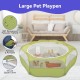 Pawaboo Small Animals Outdoor Enclosure, Waterproof Foldable Rabbit Outdoor Enclosure for Rabbits, Chickens, Kittens, Puppies, Rabbits, Hamsters, Visual Playpen with Mesh Zip and Nylon Base - Green Pawaboo Small Animals Outdoor Enclosure, Waterproof Foldable Rabbit Outdoor Enclosure for Rabbits, Chickens, Kittens, Puppies, Rabbits, Hamsters, Visual Playpen with Mesh Zip and Nylon Base - Green