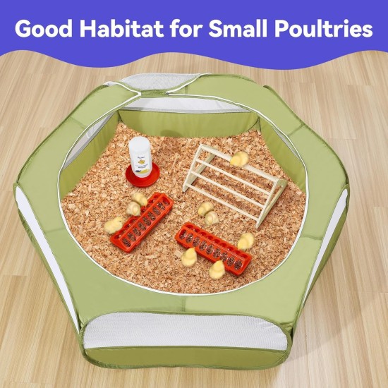 Pawaboo Small Animals Outdoor Enclosure, Waterproof Foldable Rabbit Outdoor Enclosure for Rabbits, Chickens, Kittens, Puppies, Rabbits, Hamsters, Visual Playpen with Mesh Zip and Nylon Base - Green Pawaboo Small Animals Outdoor Enclosure, Waterproof Foldable Rabbit Outdoor Enclosure for Rabbits, Chickens, Kittens, Puppies, Rabbits, Hamsters, Visual Playpen with Mesh Zip and Nylon Base - Green