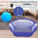 Pawaboo Small Animals Outdoor Enclosure, Waterproof Foldable Rabbit Outdoor Enclosure for Rabbits, Chickens, Kittens, Puppies, Rabbits, Hamsters, Visual Playpen with Mesh Zip and Nylon Base - Green