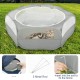 Pawaboo Small Animals Outdoor Enclosure, Waterproof Foldable Rabbit Outdoor Enclosure for Rabbits, Chickens, Kittens, Puppies, Rabbits, Hamsters, Visual Playpen with Mesh Zip and Nylon Base - Green Pawaboo Small Animals Outdoor Enclosure, Waterproof Foldable Rabbit Outdoor Enclosure for Rabbits, Chickens, Kittens, Puppies, Rabbits, Hamsters, Visual Playpen with Mesh Zip and Nylon Base - Green