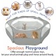 Pawaboo Small Animals Outdoor Enclosure, Waterproof Foldable Rabbit Outdoor Enclosure for Rabbits, Chickens, Kittens, Puppies, Rabbits, Hamsters, Visual Playpen with Mesh Zip and Nylon Base - Green Pawaboo Small Animals Outdoor Enclosure, Waterproof Foldable Rabbit Outdoor Enclosure for Rabbits, Chickens, Kittens, Puppies, Rabbits, Hamsters, Visual Playpen with Mesh Zip and Nylon Base - Green