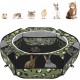 Pawaboo Small Animals Outdoor Enclosure, Waterproof Foldable Rabbit Outdoor Enclosure for Rabbits, Chickens, Kittens, Puppies, Rabbits, Hamsters, Visual Playpen with Mesh Zip and Nylon Base - Green Pawaboo Small Animals Outdoor Enclosure, Waterproof Foldable Rabbit Outdoor Enclosure for Rabbits, Chickens, Kittens, Puppies, Rabbits, Hamsters, Visual Playpen with Mesh Zip and Nylon Base - Green