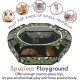 Pawaboo Small Animals Outdoor Enclosure, Waterproof Foldable Rabbit Outdoor Enclosure for Rabbits, Chickens, Kittens, Puppies, Rabbits, Hamsters, Visual Playpen with Mesh Zip and Nylon Base - Green Pawaboo Small Animals Outdoor Enclosure, Waterproof Foldable Rabbit Outdoor Enclosure for Rabbits, Chickens, Kittens, Puppies, Rabbits, Hamsters, Visual Playpen with Mesh Zip and Nylon Base - Green