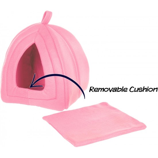 Petmaker Katzenhaus – Innenbett mit abnehmbarem Schaumstoffkissen – Haustierzelt für Welpen, Kaninchen, Meerschweinchen, Igel und andere Kleintiere (Rosa) Petmaker Katzenhaus – Innenbett mit abnehmbarem Schaumstoffkissen – Haustierzelt für Welpen, Kaninchen, Meerschweinchen, Igel und andere Kleintiere (Rosa)