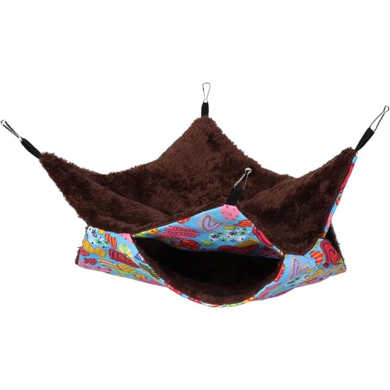 Pilipane Guinea Pig Cage Hammock, Soft and Cosy Hammock for Guinea Pigs, Hamsters, Ferrets, Rats - Double-Layer Rat Hammock and Rat Toys for Pet Rats (34 x 34)