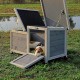Rabbit Hutch Small Animal House Rodent House Wooden Grey 70 x 43 x 45 cm Rabbit Hutch Small Animal House Rodent House Wooden Grey 70 x 43 x 45 cm