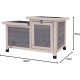 Rabbit Hutch Small Animal House Rodent House Wooden Grey 70 x 43 x 45 cm Rabbit Hutch Small Animal House Rodent House Wooden Grey 70 x 43 x 45 cm
