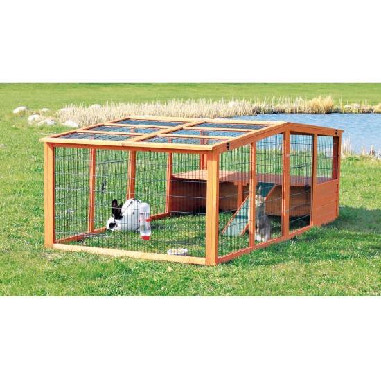 Rabbit and Small Rodent Outdoor Run with Cover, 174 × 48 × 109 cm Rabbit and Small Rodent Outdoor Run with Cover, 174 × 48 × 109 cm