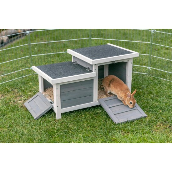 Rabbit/Guinea Pig Deluxe Hideaway House/Playpen, 60 × 40 × 40 cm (Grey Deluxe Hideout) Rabbit/Guinea Pig Deluxe Hideaway House/Playpen, 60 × 40 × 40 cm (Grey Deluxe Hideout)