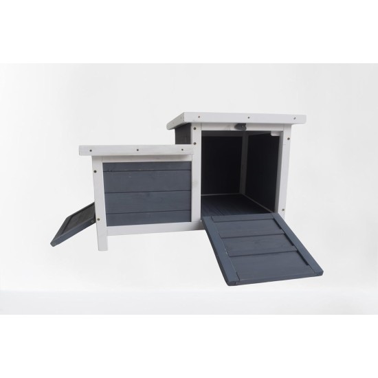 Rabbit/Guinea Pig Deluxe Hideaway House/Playpen, 60 × 40 × 40 cm (Grey Deluxe Hideout) Rabbit/Guinea Pig Deluxe Hideaway House/Playpen, 60 × 40 × 40 cm (Grey Deluxe Hideout)