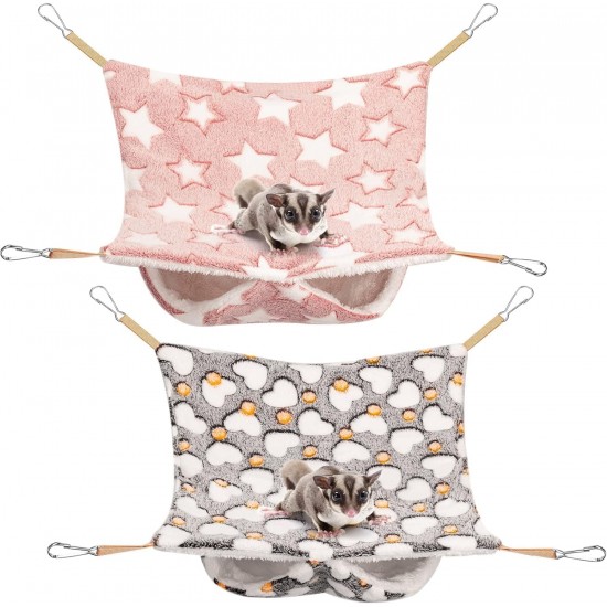 Rarihem 2er Pack Haustierkäfig Hängematte für Kleintiere Hängematte für Frettchen im Käfig, Hamster, Meerschweinchen, Frettchen und Chinchillas zum Spielen und Schlafen Kinderbett Rarihem 2er Pack Haustierkäfig Hängematte für Kleintiere Hängematte für Frettchen im Käfig, Hamster, Meerschweinchen, Frettchen und Chinchillas zum Spielen und Schlafen Kinderbett