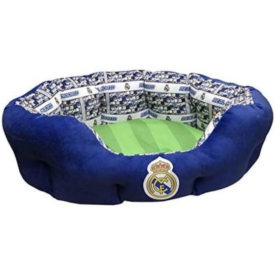Real Madrid CF Pet Bed Basket Type Small Polyester Blue and White Official Product (CyP Brands) Real Madrid CF Pet Bed Basket Type Small Polyester Blue and White Official Product (CyP Brands)