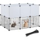 Relaxdays Outdoor Enclosure, DIY Outdoor Enclosure for Plugging, HBT 72.5 x 110 x 74 cm, Outlet Grid for Small Animals, Black/White Relaxdays Outdoor Enclosure, DIY Outdoor Enclosure for Plugging, HBT 72.5 x 110 x 74 cm, Outlet Grid for Small Animals, Black/White