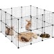 Relaxdays Outdoor Enclosure, DIY Outdoor Enclosure for Small Animals, Expandable Rabbit Run, HBT Approx. 72 x 110 x 110 cm, Black Relaxdays Outdoor Enclosure, DIY Outdoor Enclosure for Small Animals, Expandable Rabbit Run, HBT Approx. 72 x 110 x 110 cm, Black