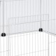 Relaxdays Outdoor Enclosure, HBT 37 x 75 x 75 cm, Outdoor Enclosure with Door & Cover, DIY Small Animal Enclosure, Transparent, White