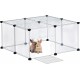 Relaxdays Outdoor Enclosure, HBT 37 x 75 x 75 cm, Outdoor Enclosure with Door & Cover, DIY Small Animal Enclosure, Transparent, White Relaxdays Outdoor Enclosure, HBT 37 x 75 x 75 cm, Outdoor Enclosure with Door & Cover, DIY Small Animal Enclosure, Transparent, White