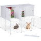 Relaxdays Outdoor Enclosure for Small Animals, Expandable DIY Plug-In System, H x W x D: 72 x 145 x 110 cm, Metal Grid, Black Relaxdays Outdoor Enclosure for Small Animals, Expandable DIY Plug-In System, H x W x D: 72 x 145 x 110 cm, Metal Grid, Black