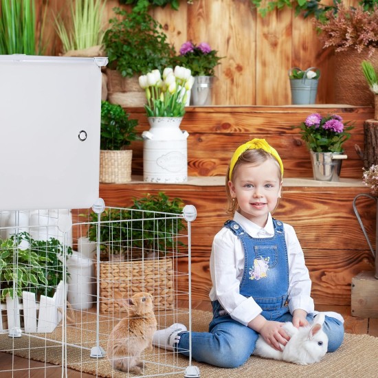 Relaxdays Outdoor Enclosure for Small Animals, Expandable DIY Plug-In System, H x W x D: 72 x 145 x 110 cm, Metal Grid, Black Relaxdays Outdoor Enclosure for Small Animals, Expandable DIY Plug-In System, H x W x D: 72 x 145 x 110 cm, Metal Grid, Black