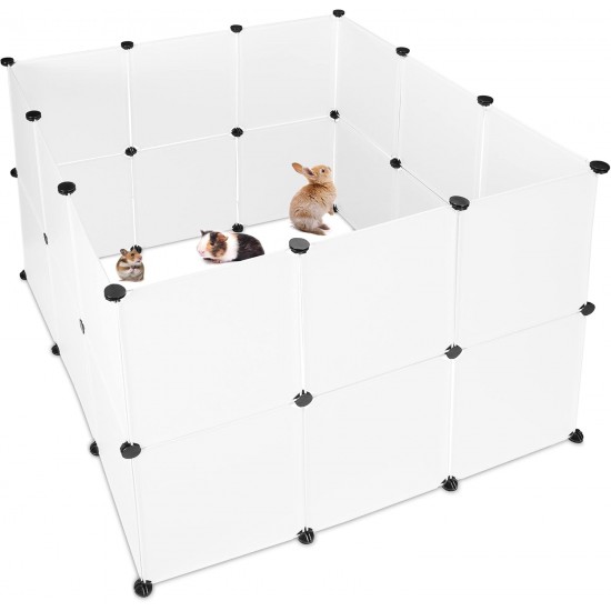 Relaxdays Plastic Outdoor Enclosure DIY for Outdoors Expandable for Small Animals Rabbit Run Various Sizes - White Relaxdays Plastic Outdoor Enclosure DIY for Outdoors Expandable for Small Animals Rabbit Run Various Sizes - White
