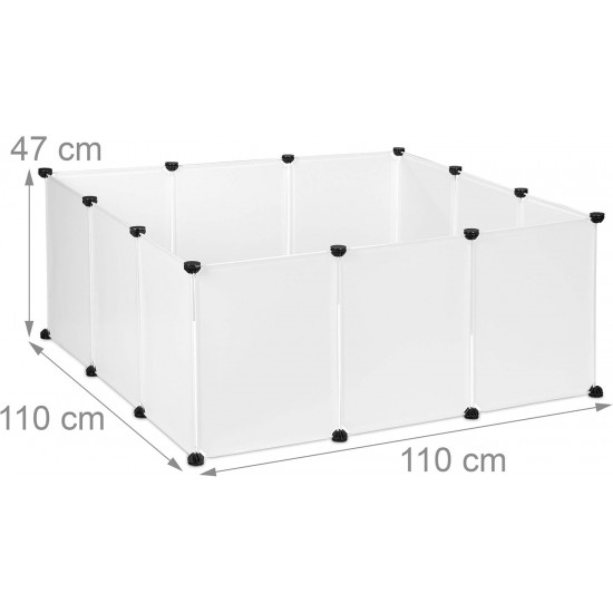 Relaxdays Plastic Outdoor Enclosure DIY for Outdoors Expandable for Small Animals Rabbit Run Various Sizes - White Relaxdays Plastic Outdoor Enclosure DIY for Outdoors Expandable for Small Animals Rabbit Run Various Sizes - White