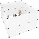 Relaxdays Plastic Outdoor Enclosure DIY for Outdoors Expandable for Small Animals Rabbit Run Various Sizes - White Relaxdays Plastic Outdoor Enclosure DIY for Outdoors Expandable for Small Animals Rabbit Run Various Sizes - White