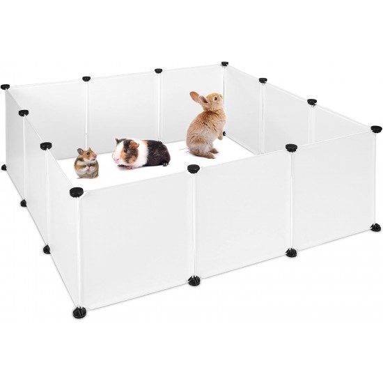 Relaxdays Plastic Outdoor Enclosure DIY for Outdoors Expandable for Small Animals Rabbit Run Various Sizes - White Relaxdays Plastic Outdoor Enclosure DIY for Outdoors Expandable for Small Animals Rabbit Run Various Sizes - White
