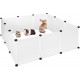 Relaxdays Plastic Outdoor Enclosure DIY for Outdoors Expandable for Small Animals Rabbit Run Various Sizes - White Relaxdays Plastic Outdoor Enclosure DIY for Outdoors Expandable for Small Animals Rabbit Run Various Sizes - White
