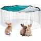 Relaxdays XL Outdoor Enclosure with Net Cover for Rabbits and Rodents, Small Animal Enclosure with Sun Protection, Diameter 145 cm, Galvanised Relaxdays XL Outdoor Enclosure with Net Cover for Rabbits and Rodents, Small Animal Enclosure with Sun Protection, Diameter 145 cm, Galvanised