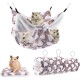 Seahelms 3 Pieces Small Pet Cage Hammock Set Hanging Bunk Bed Cuddle Bed Accessories with Mat Hammock Cage Accessories Set for Hamster Guinea Pig Chincilla (Brown) Seahelms 3 Pieces Small Pet Cage Hammock Set Hanging Bunk Bed Cuddle Bed Accessories with Mat Hammock Cage Accessories Set for Hamster Guinea Pig Chincilla (Brown)