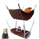 Small Animal Hammock Ferret Hammock Bed Hammock and Tunnel Cage for Rat Hamster Squirrel Sugar Slingshot Hanging Hideaway Tunnel Tube Toy for Cage (Coffee) Small Animal Hammock Ferret Hammock Bed Hammock and Tunnel Cage for Rat Hamster Squirrel Sugar Slingshot Hanging Hideaway Tunnel Tube Toy for Cage (Coffee)