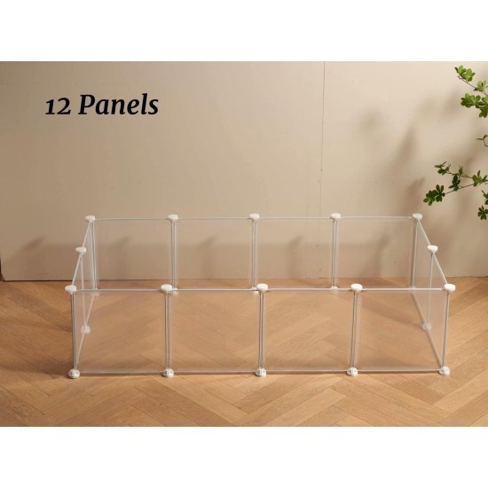Small Animal Playpen Guinea Pig Cage Playpen for Puppy Dog Rabbit Rabbit Indoor Outdoor Fence White Clear Plastic 12 x 12 Inch 12 Panels Small Animal Playpen Guinea Pig Cage Playpen for Puppy Dog Rabbit Rabbit Indoor Outdoor Fence White Clear Plastic 12 x 12 Inch 12 Panels