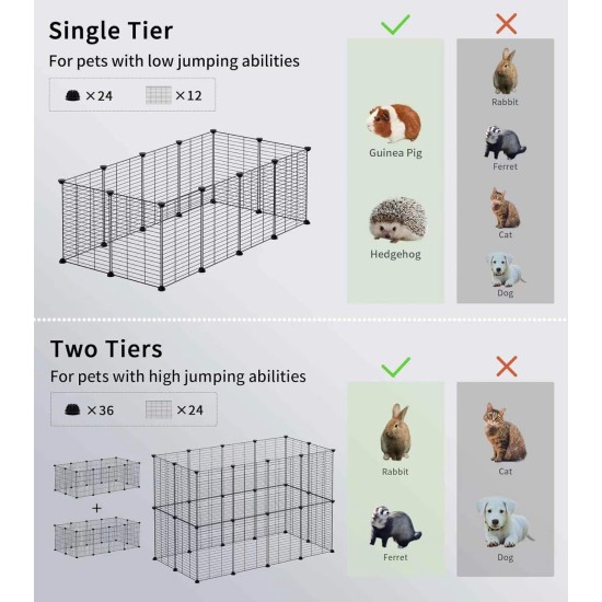 Small Animal Playpen Guinea Pig Cage Playpen for Puppy Dog Rabbit Rabbit Indoor Outdoor Fence White Clear Plastic 12 x 12 Inch 12 Panels Small Animal Playpen Guinea Pig Cage Playpen for Puppy Dog Rabbit Rabbit Indoor Outdoor Fence White Clear Plastic 12 x 12 Inch 12 Panels