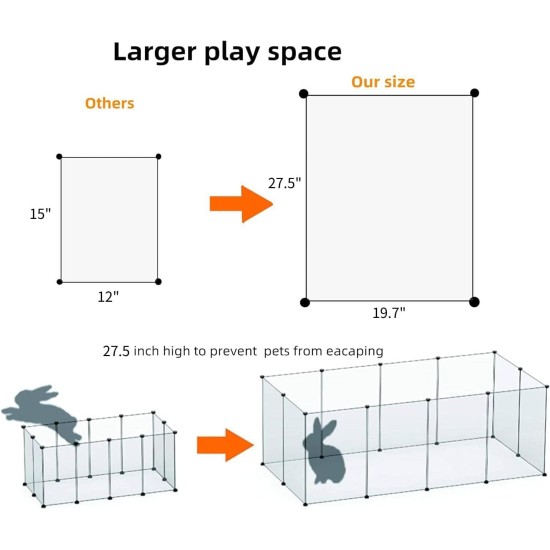 Small Animal Playpen Guinea Pig Cage Playpen for Puppy Dog Rabbit Rabbit Indoor Outdoor Fence White Clear Plastic 12 x 12 Inch 12 Panels Small Animal Playpen Guinea Pig Cage Playpen for Puppy Dog Rabbit Rabbit Indoor Outdoor Fence White Clear Plastic 12 x 12 Inch 12 Panels