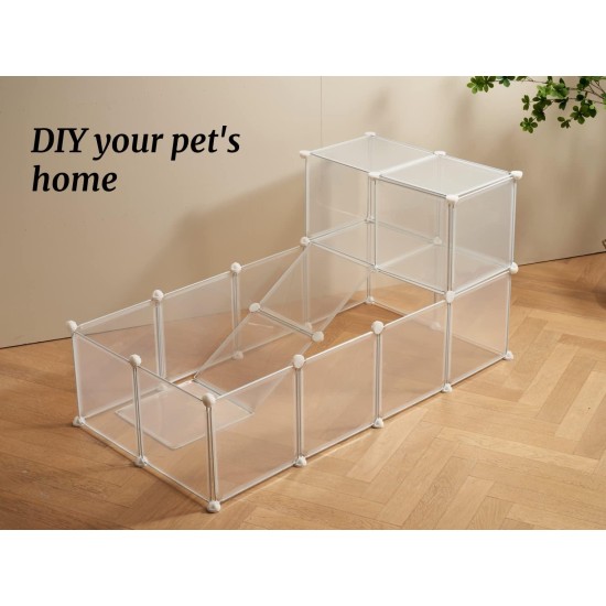 Small Animal Playpen Guinea Pig Cage Playpen for Puppy Dog Rabbit Rabbit Indoor Outdoor Fence White Clear Plastic 12 x 12 Inch 12 Panels Small Animal Playpen Guinea Pig Cage Playpen for Puppy Dog Rabbit Rabbit Indoor Outdoor Fence White Clear Plastic 12 x 12 Inch 12 Panels