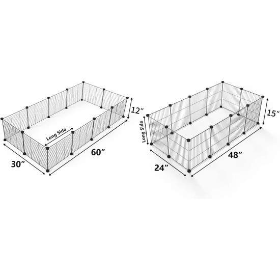 Small Animal Playpen Guinea Pig Cage Playpen for Puppy Dog Rabbit Rabbit Indoor Outdoor Fence White Clear Plastic 12 x 12 Inch 12 Panels Small Animal Playpen Guinea Pig Cage Playpen for Puppy Dog Rabbit Rabbit Indoor Outdoor Fence White Clear Plastic 12 x 12 Inch 12 Panels