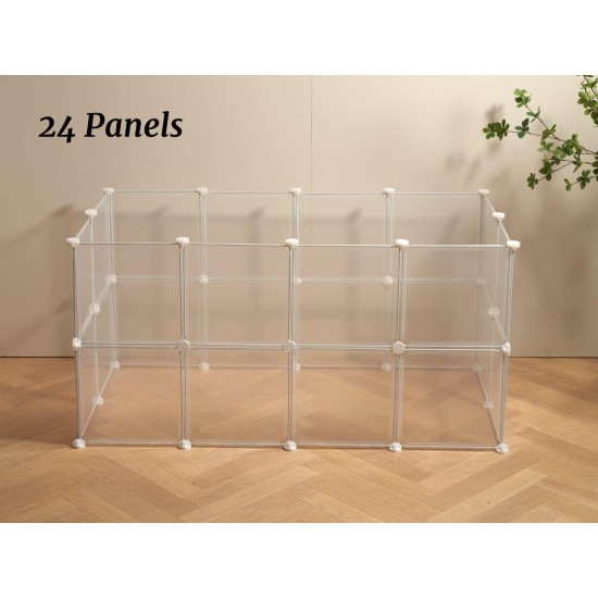 Small Animal Playpen Guinea Pig Cage Playpen for Puppy Dog Rabbit Rabbit Indoor Outdoor Fence White Clear Plastic 12 x 12 Inch 12 Panels Small Animal Playpen Guinea Pig Cage Playpen for Puppy Dog Rabbit Rabbit Indoor Outdoor Fence White Clear Plastic 12 x 12 Inch 12 Panels