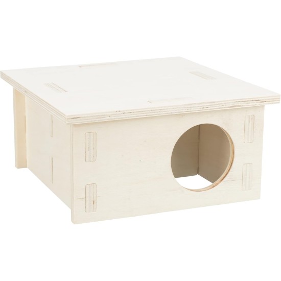 TRIXIE 61231 Species-Appropriate Small Animal House without Clips and Nails for Large Hamsters and Degus, with Two Chambers, 2 Chambers, 25 x 12 x 25 cm TRIXIE 61231 Species-Appropriate Small Animal House without Clips and Nails for Large Hamsters and Degus, with Two Chambers, 2 Chambers, 25 x 12 x 25 cm