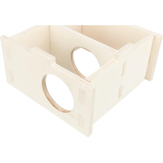 TRIXIE 61231 Species-Appropriate Small Animal House without Clips and Nails for Large Hamsters and Degus, with Two Chambers, 2 Chambers, 25 x 12 x 25 cm TRIXIE 61231 Species-Appropriate Small Animal House without Clips and Nails for Large Hamsters and Degus, with Two Chambers, 2 Chambers, 25 x 12 x 25 cm