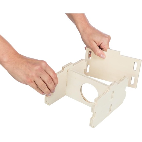 TRIXIE 61231 Species-Appropriate Small Animal House without Clips and Nails for Large Hamsters and Degus, with Two Chambers, 2 Chambers, 25 x 12 x 25 cm TRIXIE 61231 Species-Appropriate Small Animal House without Clips and Nails for Large Hamsters and Degus, with Two Chambers, 2 Chambers, 25 x 12 x 25 cm