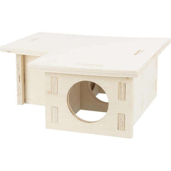 TRIXIE 61232 Species-Appropriate Small Animal House without Clips and Nails for Hamsters and Mice, with Three Chambers, 3 Chambers, 25 x 10 x 25 cm TRIXIE 61232 Species-Appropriate Small Animal House without Clips and Nails for Hamsters and Mice, with Three Chambers, 3 Chambers, 25 x 10 x 25 cm
