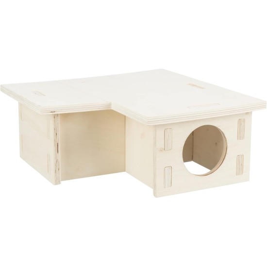TRIXIE 61232 Species-Appropriate Small Animal House without Clips and Nails for Hamsters and Mice, with Three Chambers, 3 Chambers, 25 x 10 x 25 cm TRIXIE 61232 Species-Appropriate Small Animal House without Clips and Nails for Hamsters and Mice, with Three Chambers, 3 Chambers, 25 x 10 x 25 cm